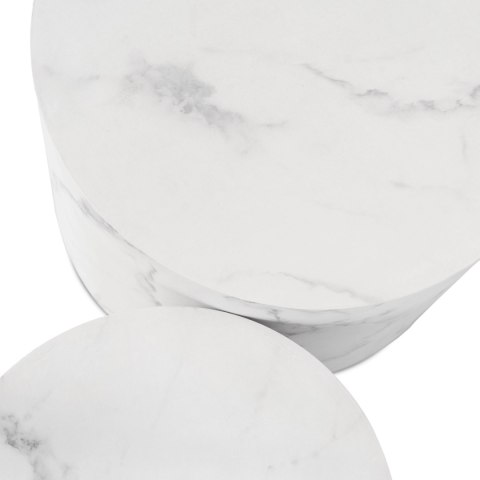Zestaw Stolików LEILA Biały Marmur
