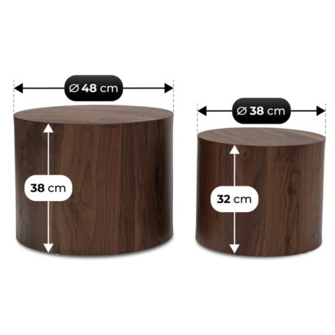 Zestaw Stolików LEILA Orzech