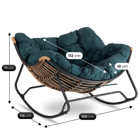 Fotel Bujany ELTON Zielony