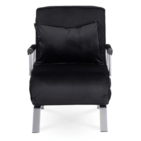 Fotel Rozkładany BART Czarny Welurowy