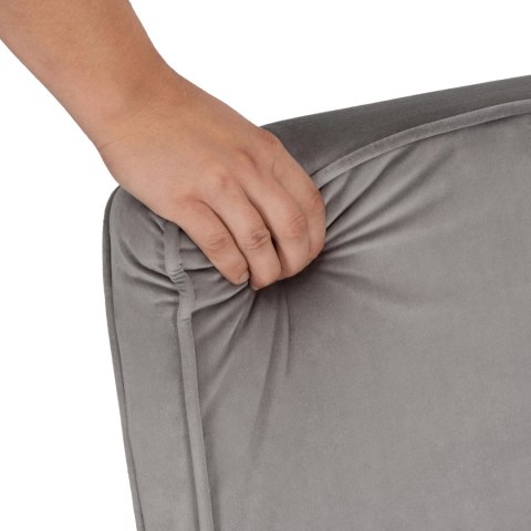 Fotel Rozkładany BART Wypoczynkowy Szary Welurowy do Spania Leżanka Nowoczesny