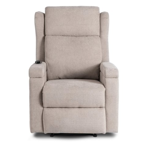 Fotel Rozkładany Masujący SEBASTIAN Beżowy Tkanina