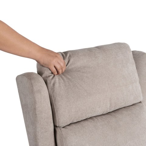 Fotel Rozkładany Masujący SEBASTIAN Beżowy Tkanina