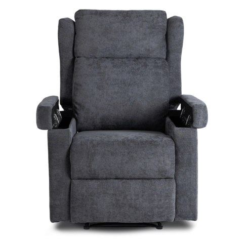 Fotel Rozkładany Masujący SEBASTIAN Ciemnoszary Tkanina