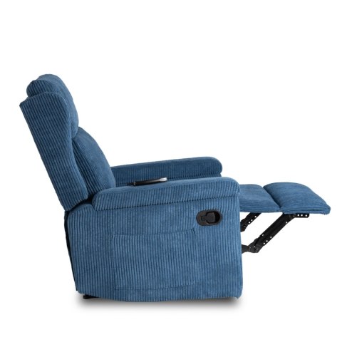 Fotel Rozkładany Masujący SEBASTIAN Granatowy Sztruksowy