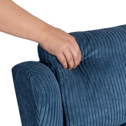 Fotel Rozkładany Masujący SEBASTIAN Granatowy Sztruksowy