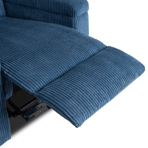 Fotel Rozkładany Masujący SEBASTIAN Granatowy Sztruksowy