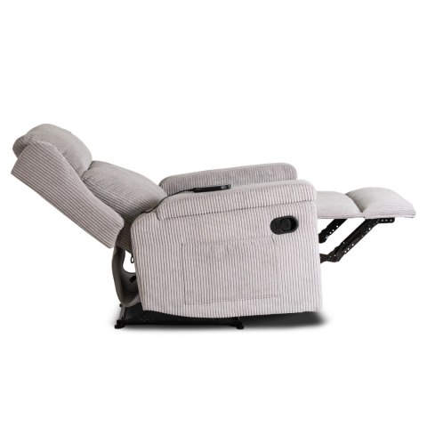 Fotel Rozkładany Masujący SEBASTIAN Szary Sztruksowy