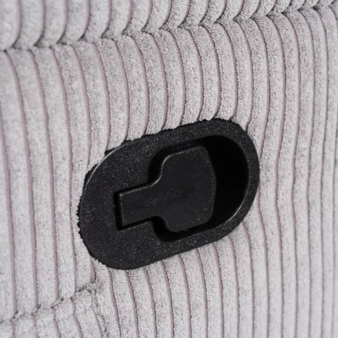 Fotel Rozkładany Masujący SEBASTIAN Szary Sztruksowy