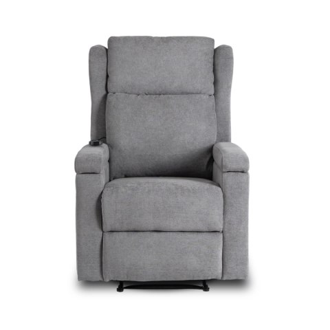 Fotel Rozkładany Masujący SEBASTIAN Szary Tkanina
