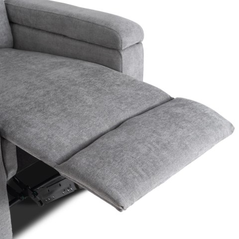 Fotel Rozkładany Masujący SEBASTIAN Szary Tkanina