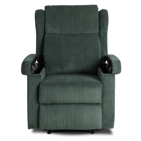 Fotel Rozkładany Masujący SEBASTIAN Zielony Sztruksowy
