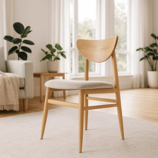 Krzesło BRAGA Dąb/Beż