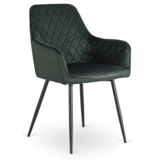 Krzesło BRESSO Zielone Welurowe