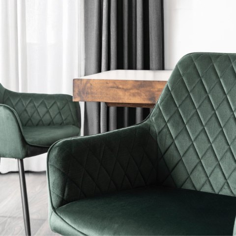 Krzesło BRESSO Zielone Welurowe
