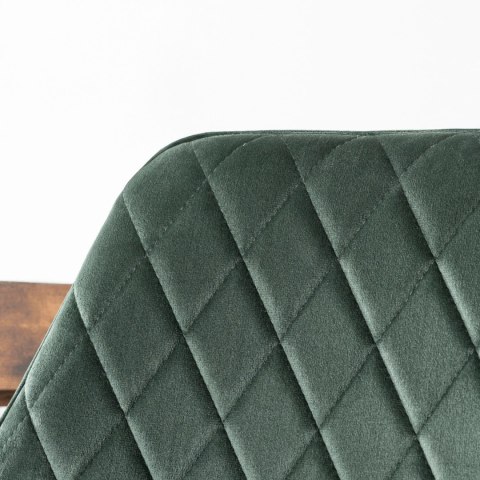 Krzesło BRESSO Zielone Welurowe