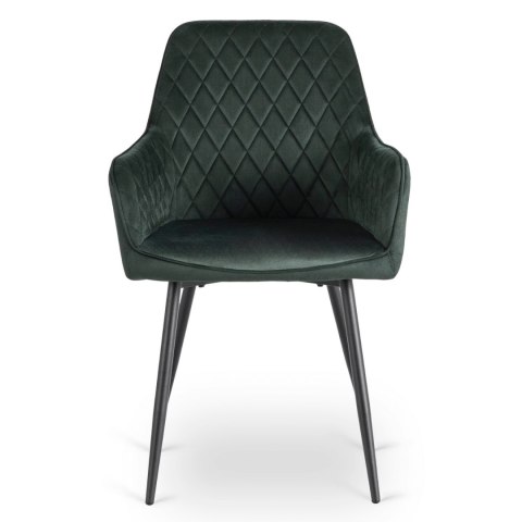Krzesło BRESSO Zielone Welurowe