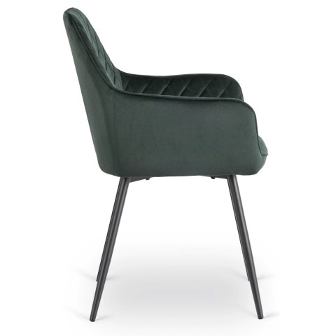 Krzesło BRESSO Zielone Welurowe