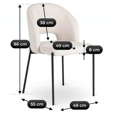 Krzesło BROS Beżowe