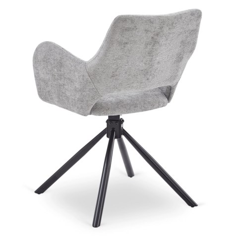 Krzesło Tapicerowane FLAV Szare Nowoczesne