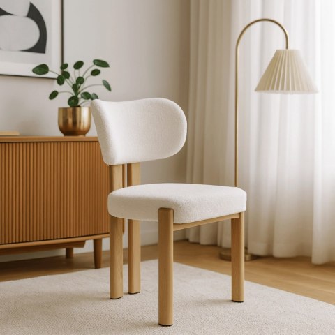 Krzesło GRENADA Dąb/Kremowe Boucle