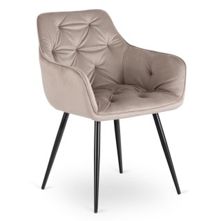 Krzesło MODESTO Beżowe Welurowe