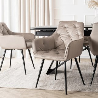 Krzesło MODESTO Beżowe Welurowe
