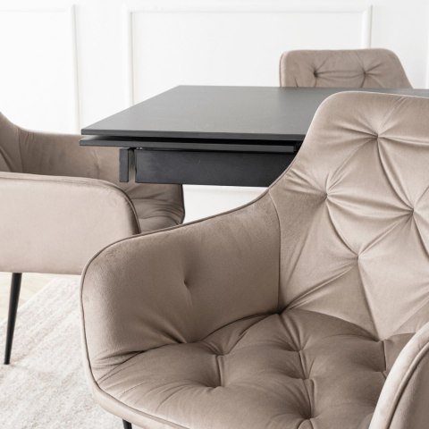 Krzesło MODESTO Beżowe Welurowe