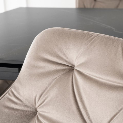 Krzesło MODESTO Beżowe Welurowe