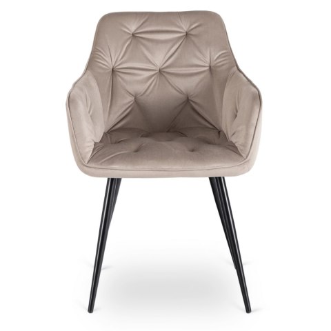 Krzesło MODESTO Beżowe Welurowe