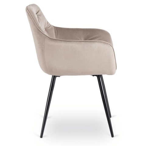 Krzesło MODESTO Beżowe Welurowe