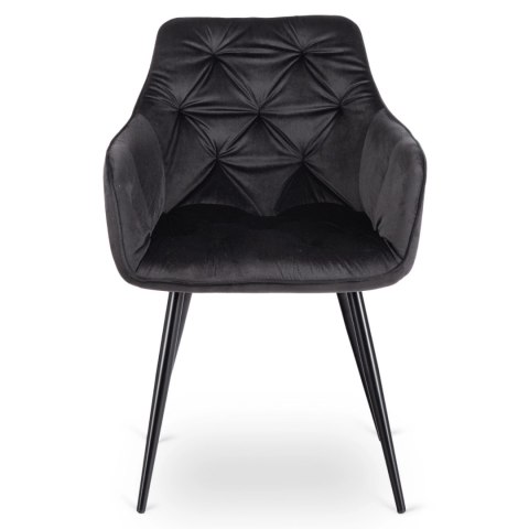 Krzesło MODESTO Czarne Welurowe
