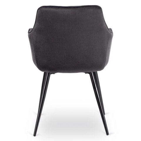Krzesło MODESTO Czarne Welurowe