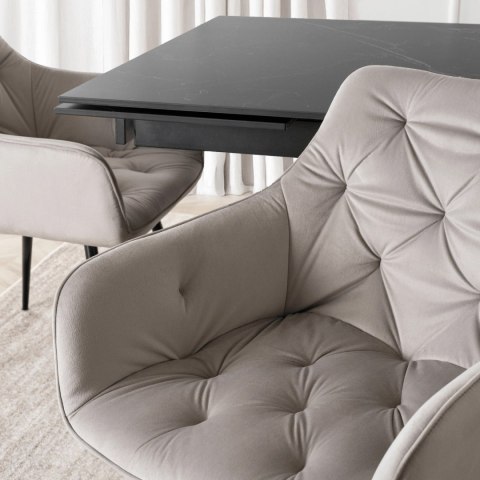 Krzesło MODESTO Szare Welurowe