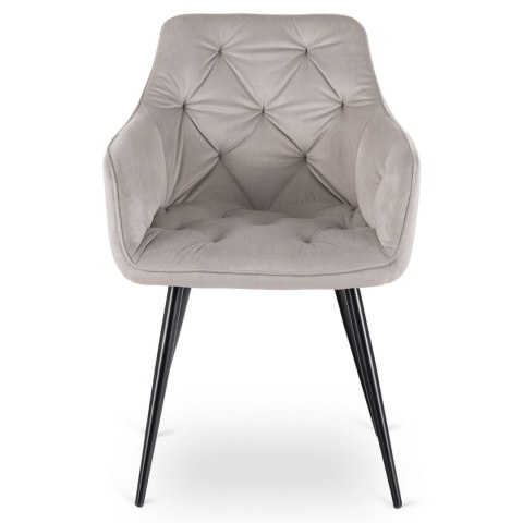 Krzesło MODESTO Szare Welurowe