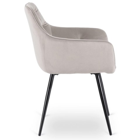 Krzesło MODESTO Szare Welurowe
