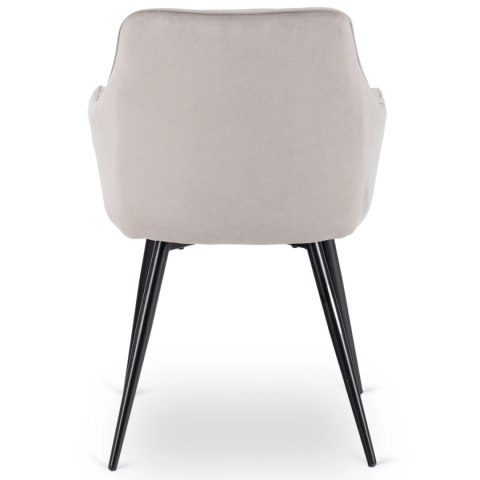 Krzesło MODESTO Szare Welurowe