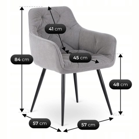 Krzesło MODESTO Szare