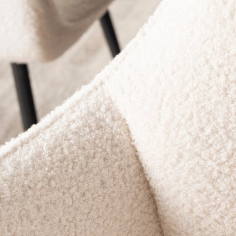 Krzesło NAWARA Kremowe Boucle