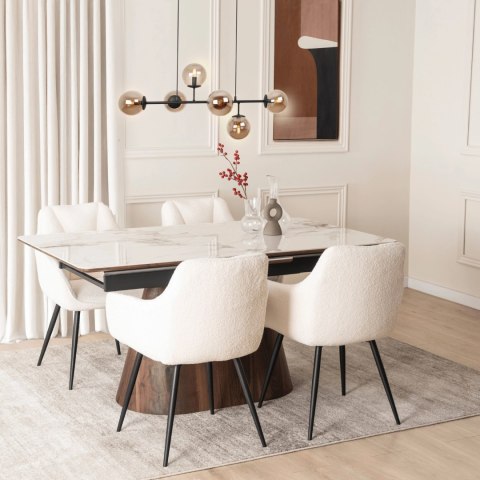 Krzesło NAWARA Kremowe Boucle