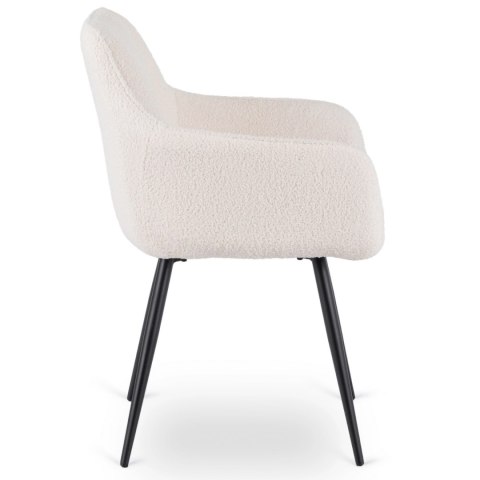 Krzesło NAWARA Kremowe Boucle