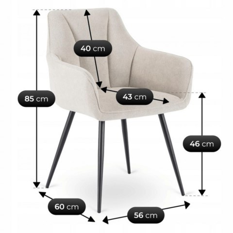 Krzesło NAWARA Kremowe