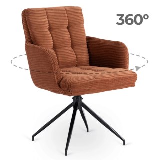 Krzesło Obrotowe AKITA Rude Sztruksowe