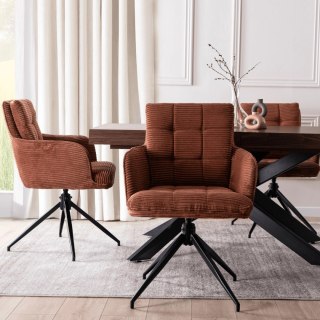 Krzesło Obrotowe AKITA Rude Sztruksowe