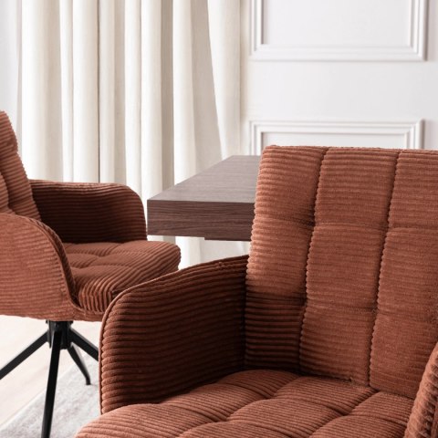 Krzesło Obrotowe AKITA Rude Sztruksowe