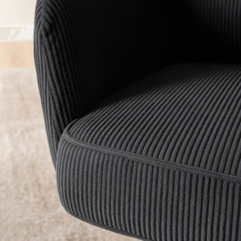 Krzesło Obrotowe CITY Czarne Sztruksowe