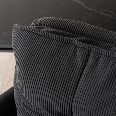 Krzesło Obrotowe CITY Czarne Sztruksowe