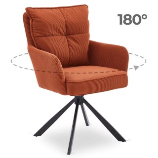 Krzesło Obrotowe CITY Rude Sztruksowe