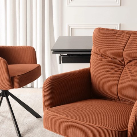 Krzesło Obrotowe CITY Rude Sztruksowe