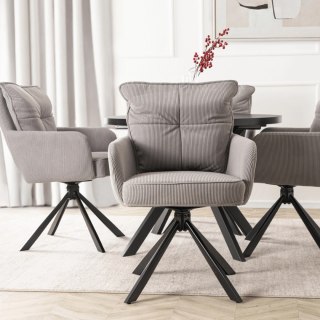 Krzesło Obrotowe CITY Szare Sztruksowe